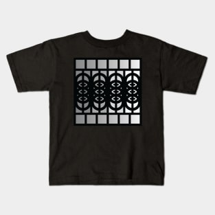 “Dimensional Cloning” - V.1 Grey - (Geometric Art) (Dimensions) - Doc Labs Kids T-Shirt